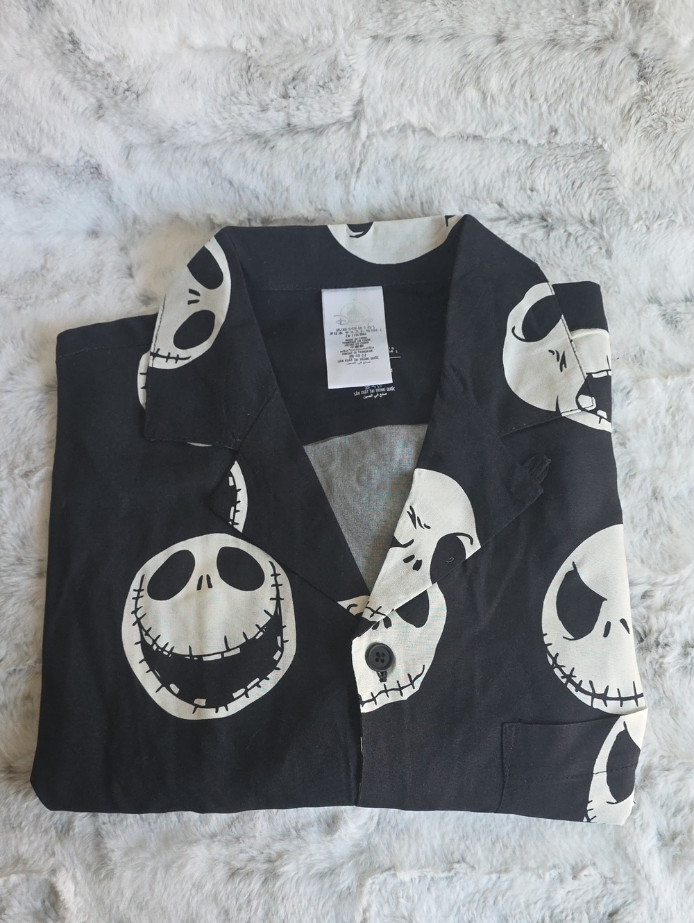 Disney Adult Shirt - Woven - Nightmare Before Christmas - Jack Skellington Faces